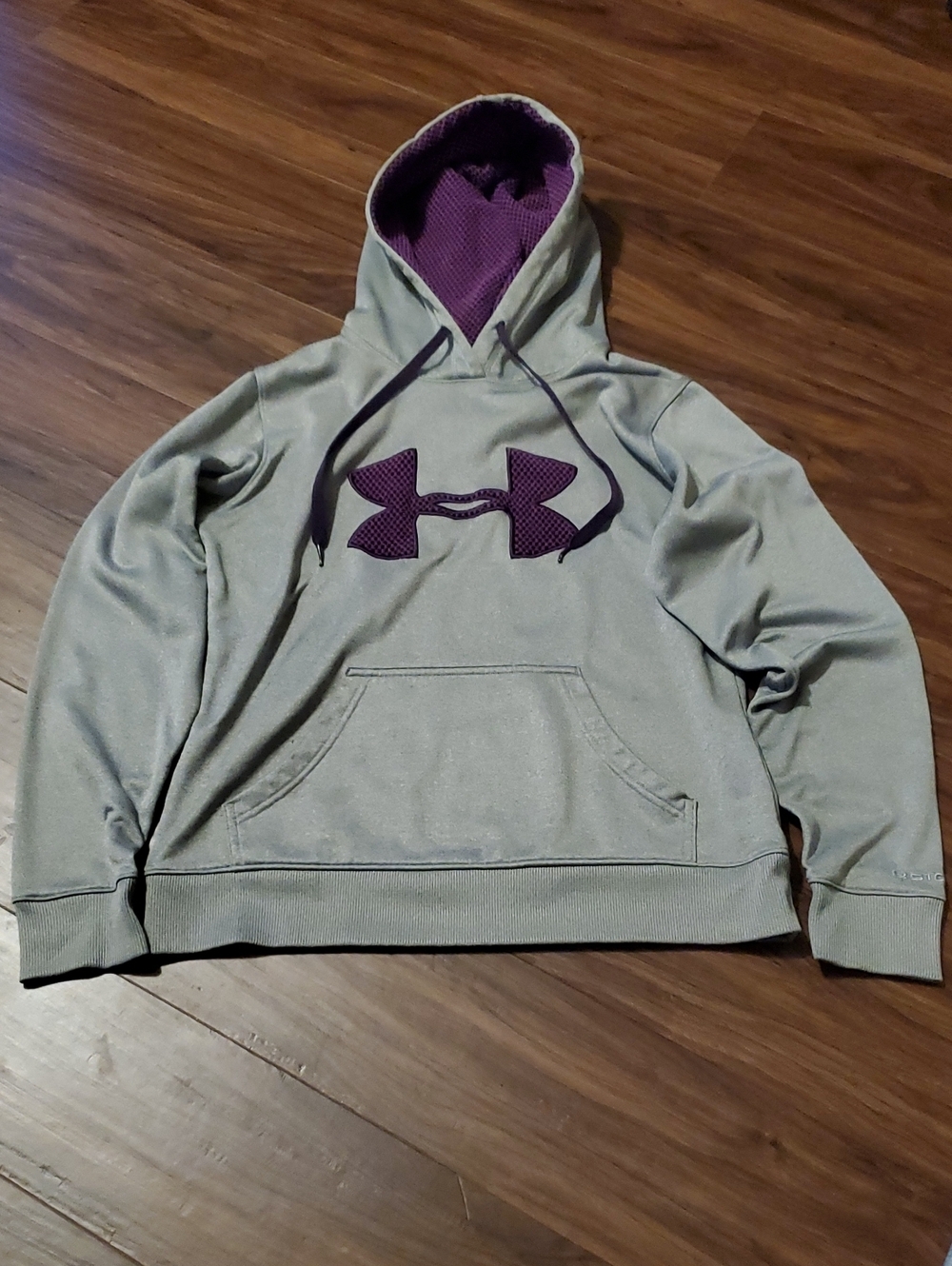 Under Armour Storm Gray Hoodie with Purple Lining
